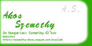 akos szemethy business card